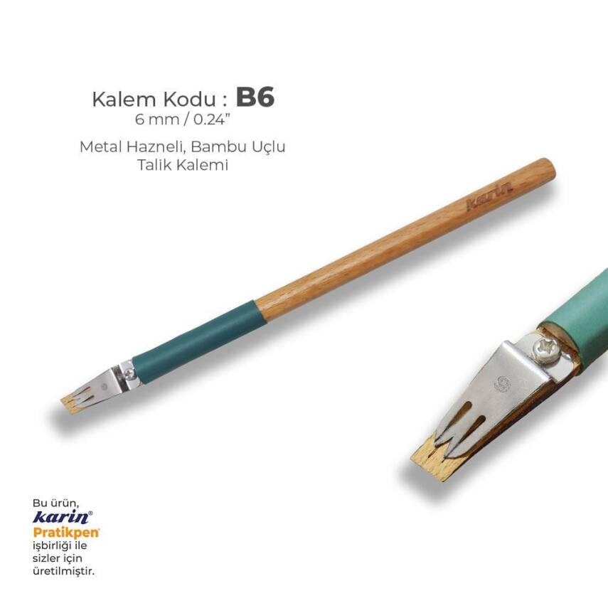 Karin Metal Chamber Bamboo Talik Pen 6 mm - 1