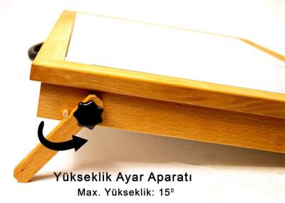 Karin Naturel Kayın Yüksek Işıklı Led Eskiz ve Çizim Masası 50X70 Cm - 7