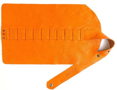 Karin Roll Leather Pen Case Orange 10 Pieces - 1