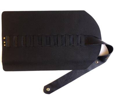 Karin Roll Leather Pen Holder Black 10 Pieces - 1