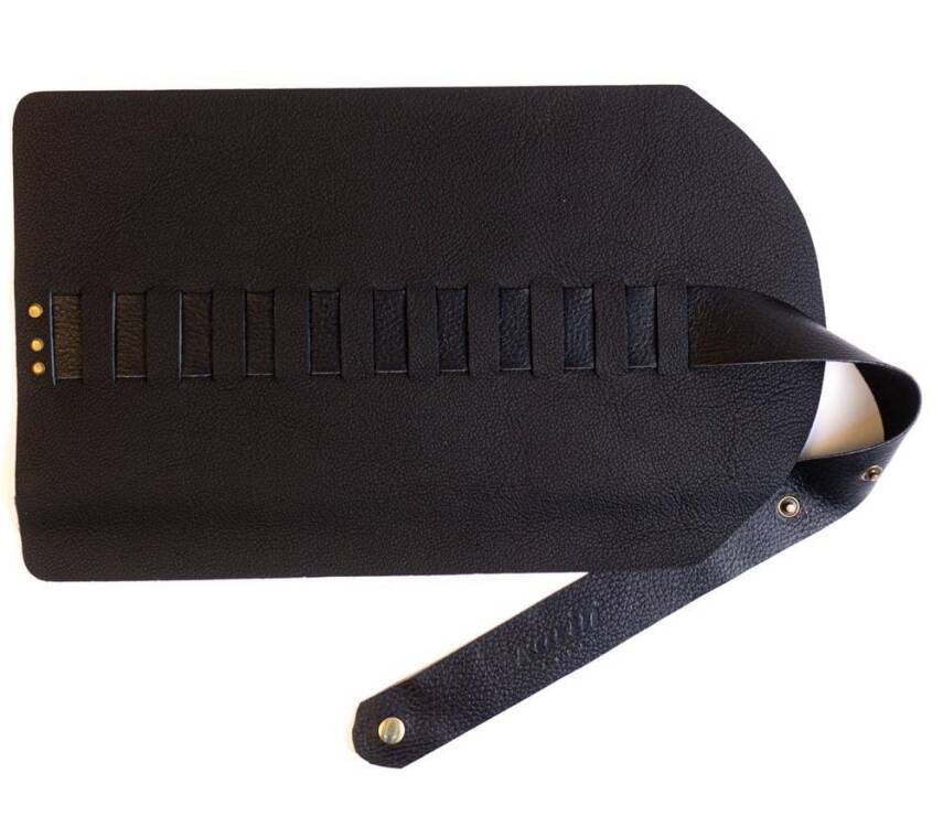 Karin Roll Leather Pen Holder Black 10 Pieces - 1