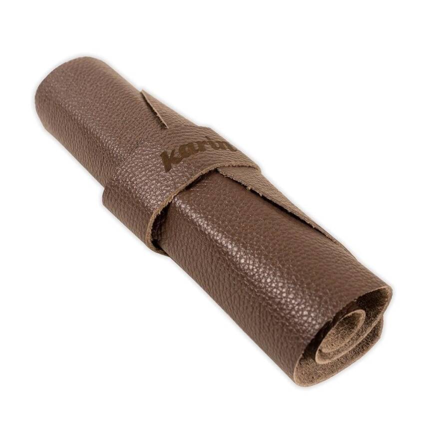 Karin Roll Leather Pen Holder Brown 10 Pieces - 2