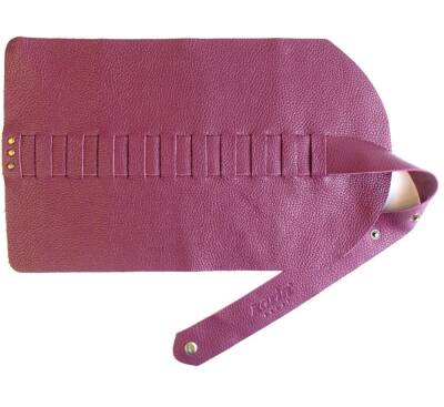 Karin Roll Leather Pen Holder Purple 10 Pieces - 1