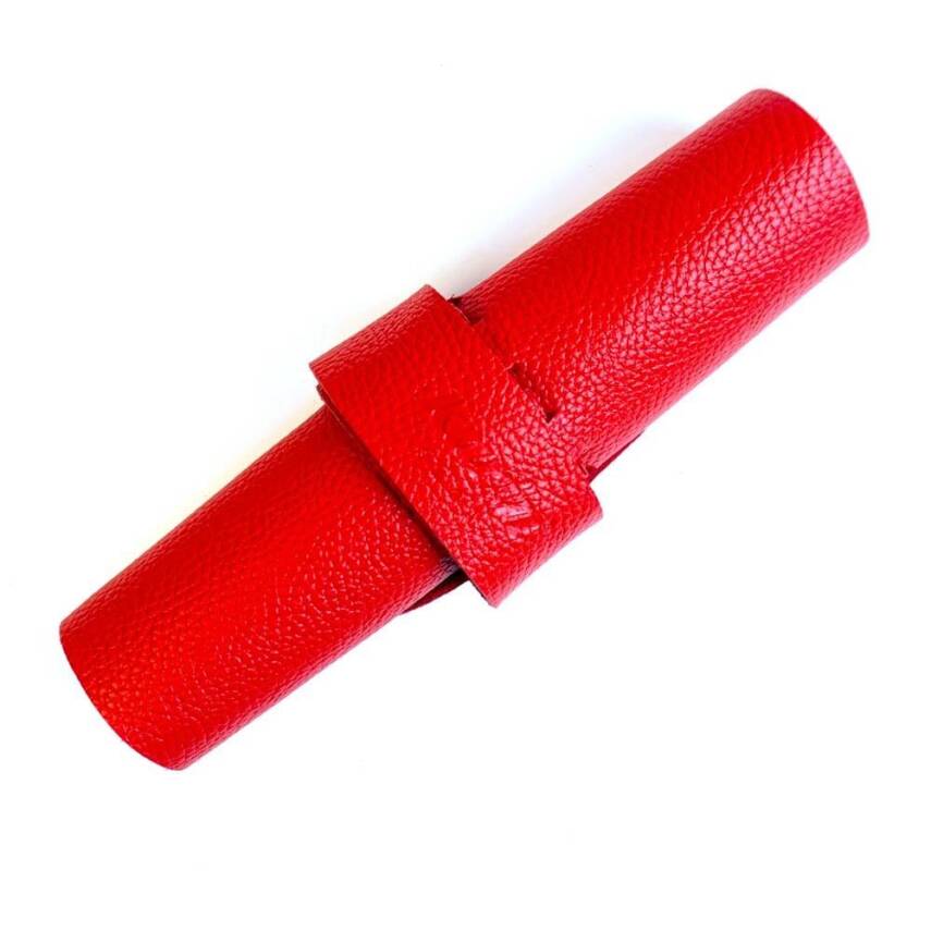Karin Roll Leather Pen Holder Red 10 Pieces - 2