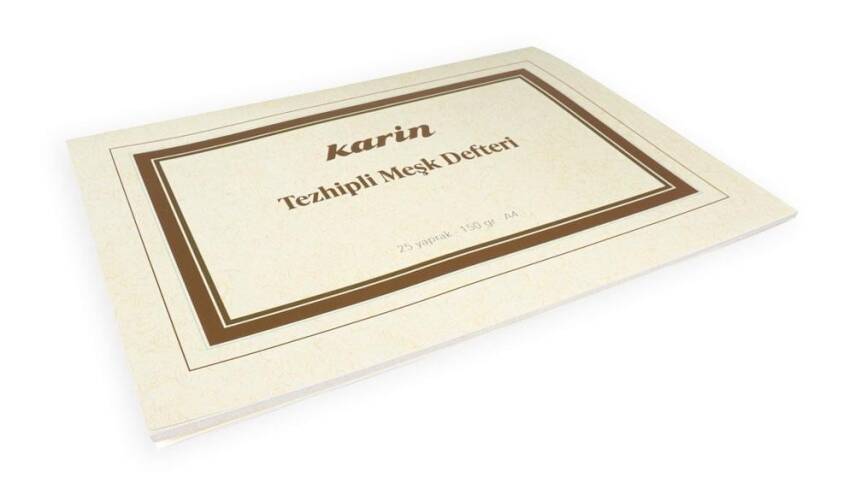 Karin Tezhipli Meşk Defteri No:2 A4 150 Gr 25 Yaprak - 2