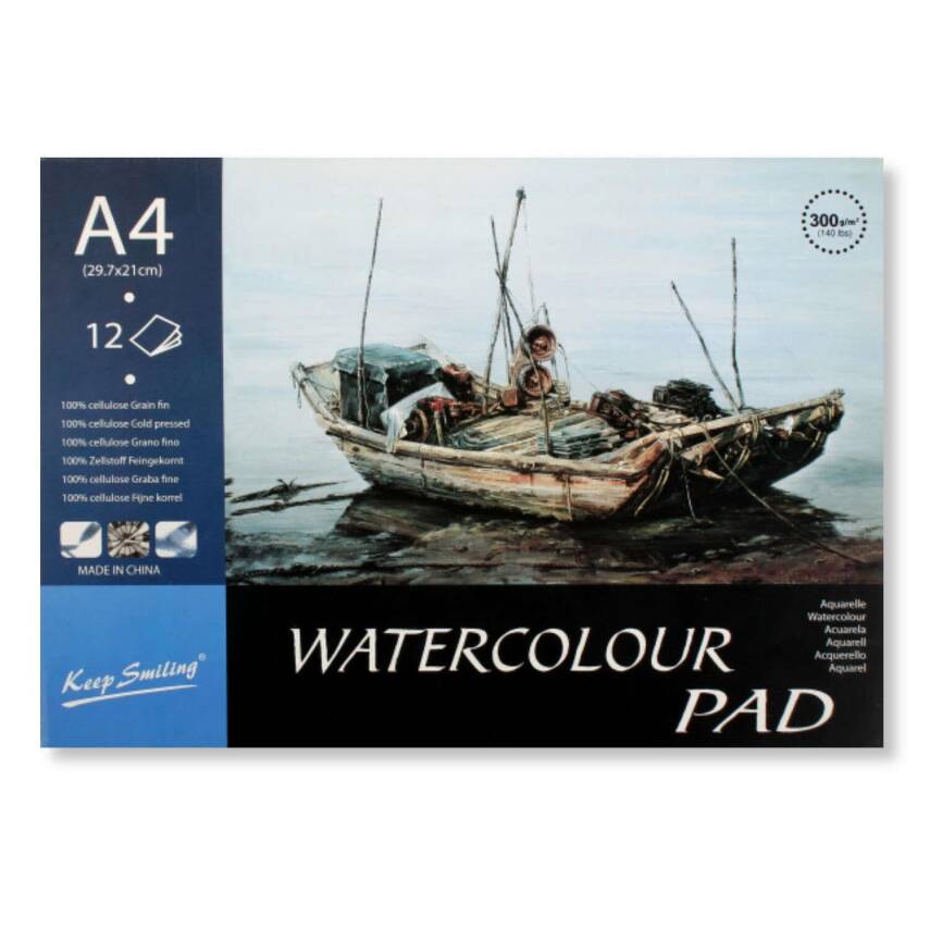 Keep Smiling Watercolor Notebook A4 300 gr 12 Sheets - 1