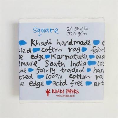 Khadi Handmade Multi-Purpose Drawing Book 320 gr 20x20 cm 20 Sheets - 4