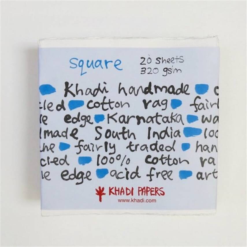 Khadi Handmade Multi-Purpose Drawing Book 320 gr 20x20 cm 20 Sheets - 4