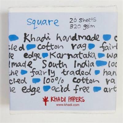 Khadi Handmade Multi-Purpose Drawing Book 320 gr 30 cm x 30 cm 20 Sheets - 1