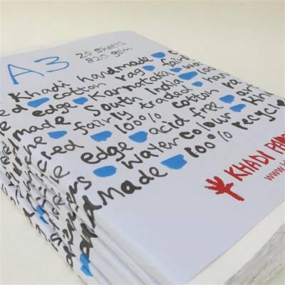 Khadi Handmade Multi-Purpose Drawing Notebook 320 gr A3 20 Sheets - 3