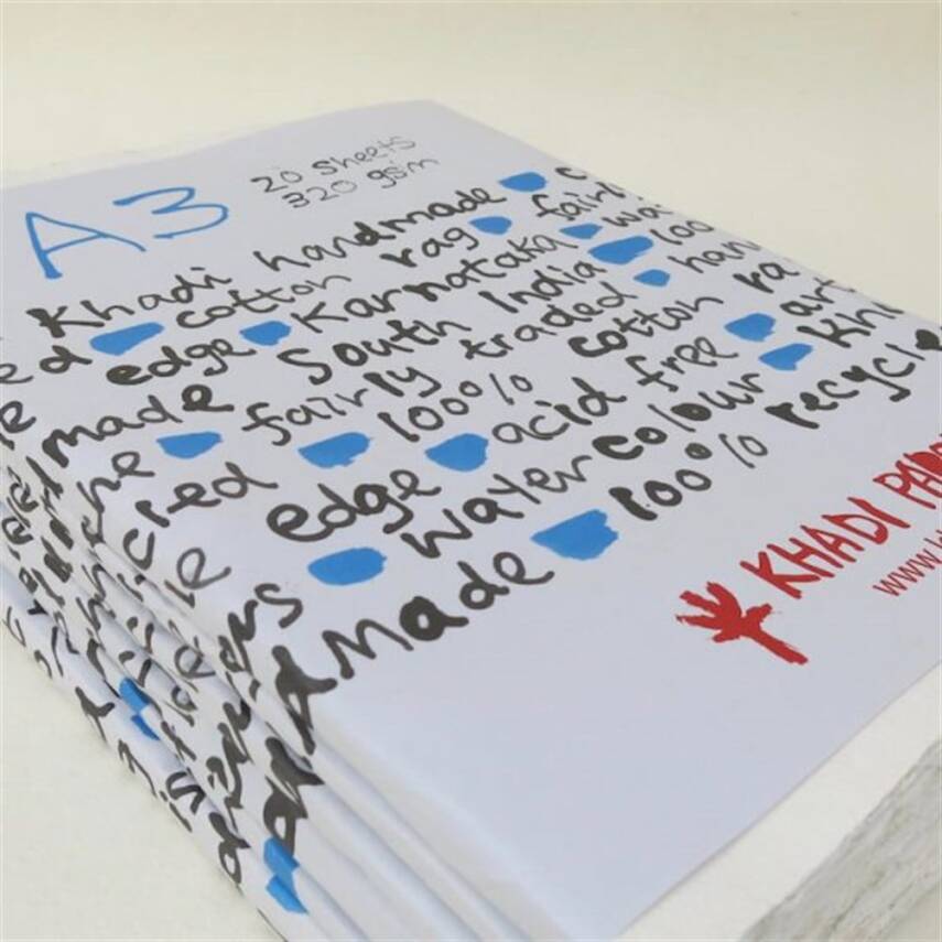 Khadi Handmade Multi-Purpose Drawing Notebook 320 gr A3 20 Sheets - 3