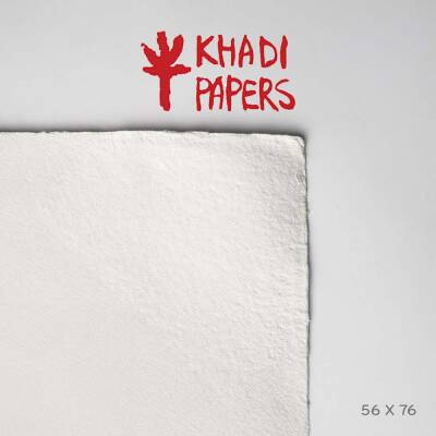 Khadi Handmade Paper 640 gsm 56x76 cm Smooth White - 1