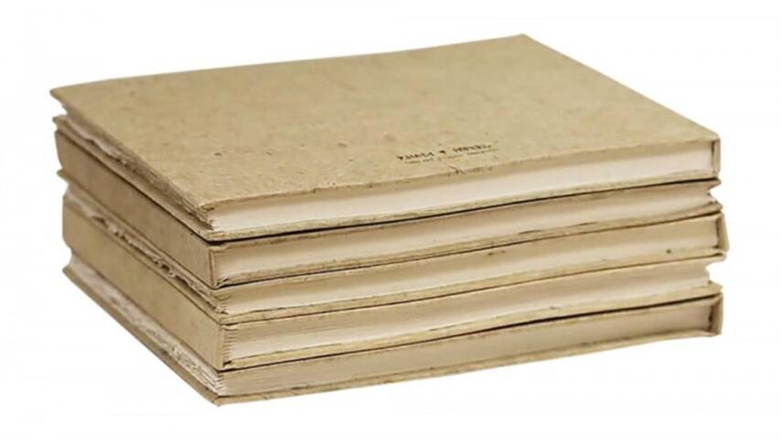 Khadi Hard Cover Handmade Multi-Purpose Drawing Notebook 210 gr 13x16 cm Smooth 19339 - 1