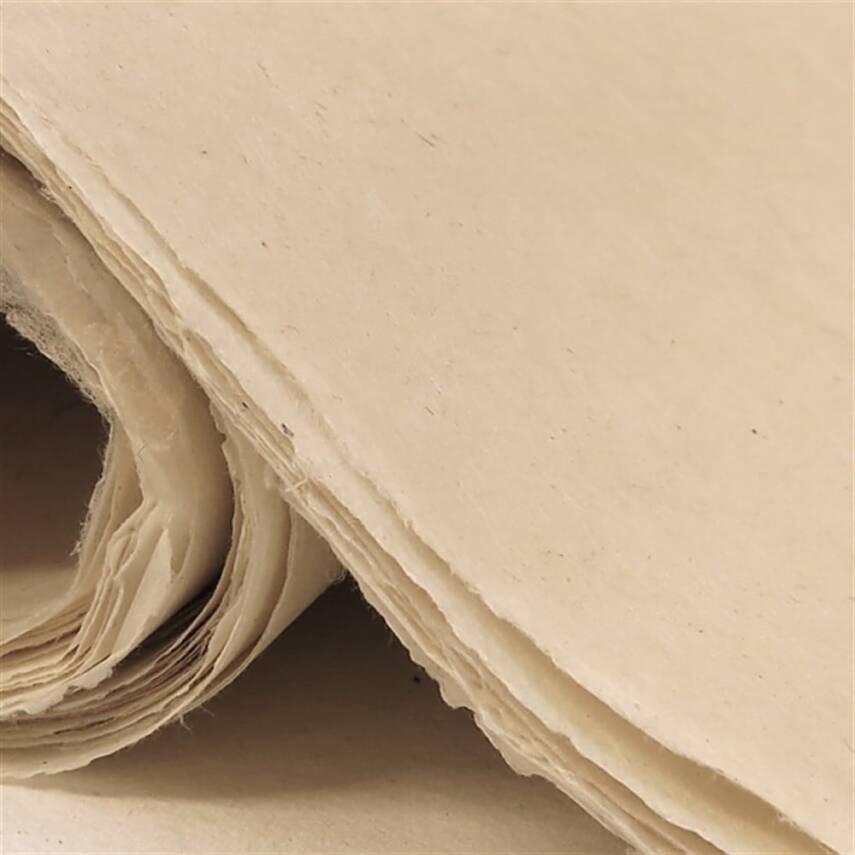 Khadi Krem Renk Lokta Kağıdı 30 gsm 50x75 cm - 2