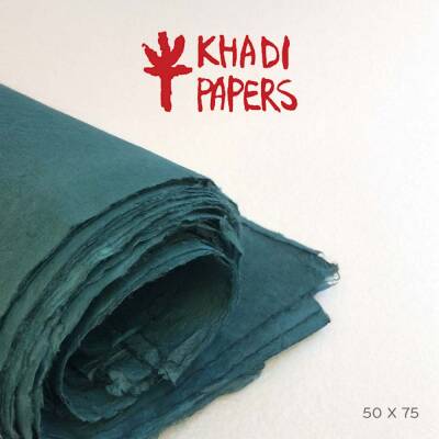 Khadi Natural Lokta Paper Blue 30 gsm 50x75 cm