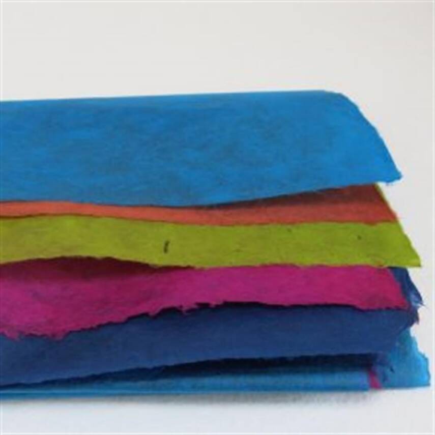 Khadi Natural Lokta Paper Mixed Colors 30 gsm 50x75 cm - 1