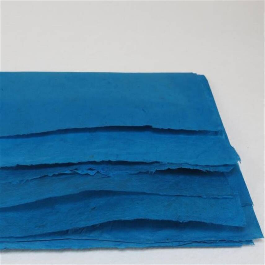 Khadi Natural Lokta Paper Turquoise 30 gsm 50x75 cm - 1