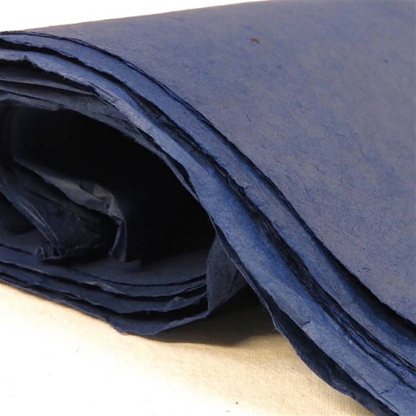 Khadi Nepal Lokta Kağıdı Mavi 30 gsm 50x75 cm - 2