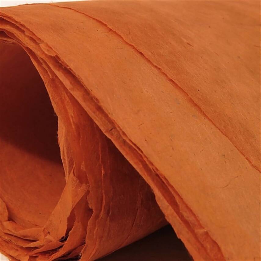 Khadi Nepal Lokta Kağıdı Mercan 30 gsm 50x75 cm - 2
