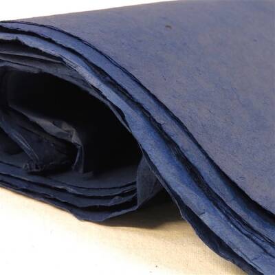 Khadi Nepal Lokta Paper Blue 30 gsm 50x75 cm - 2