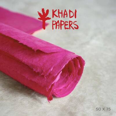 Khadi Nepal Lokta Paper Fuchsia 30 gsm 50x75 cm