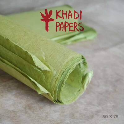 Khadi Nepal Lokta Paper Lime 30 gsm 50x75 cm
