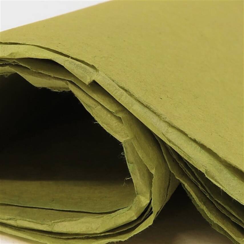 Khadi Nepal Lokta Paper Lime 30 gsm 50x75 cm - 2