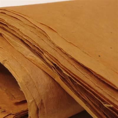 Khadi Nepal Lokta Paper Saffron 30 gsm 50x75 cm (1)