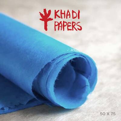 Khadi Nepal Lokta Paper Turquoise 30 gsm 50x75 cm