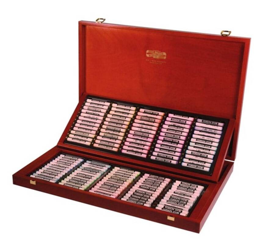 Koh-i Noor Artist Soft Pastel Seti 120 Renk Ahşap Kutu - 1