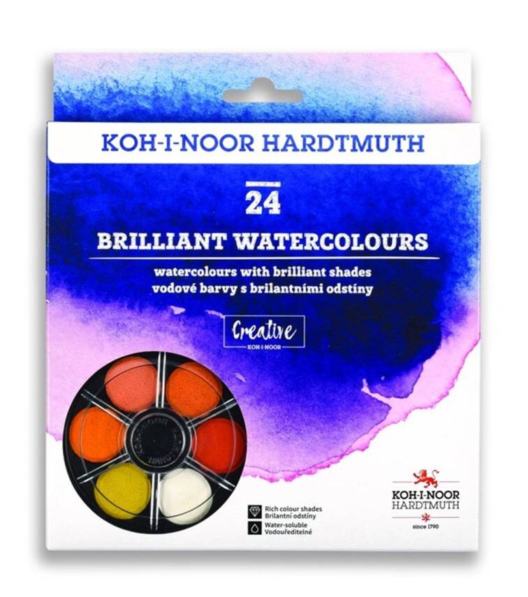 Koh-i Noor Brilliant Watercolor Suluboya Seti 24'lü - 1