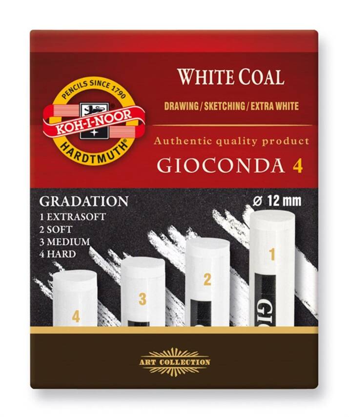 Koh-i Noor Extra White Coals Thick White Coal 8692-4 - 1