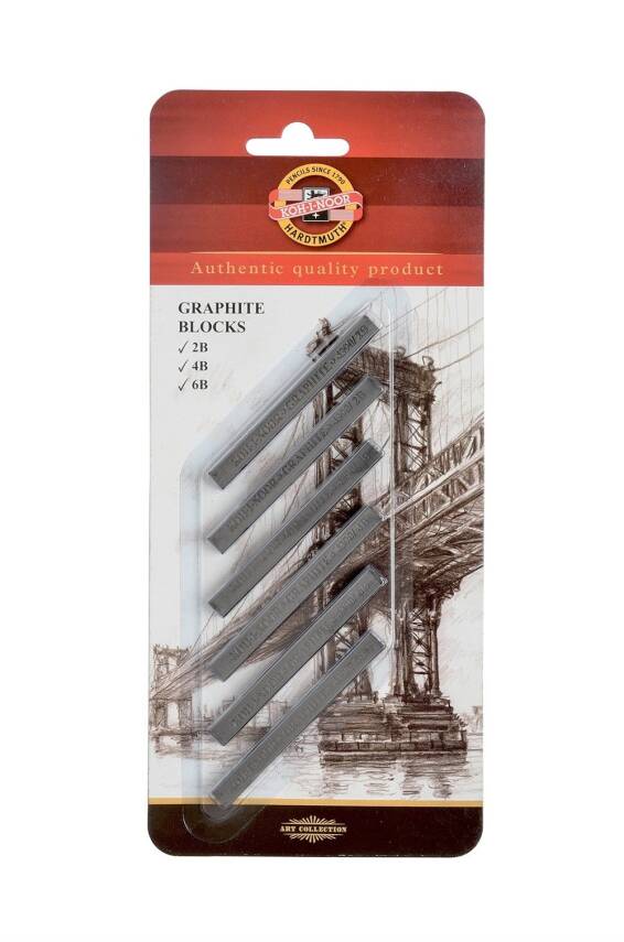 Koh-i Noor Graphite Blocks 7X7 6-Piece 4390 - 1