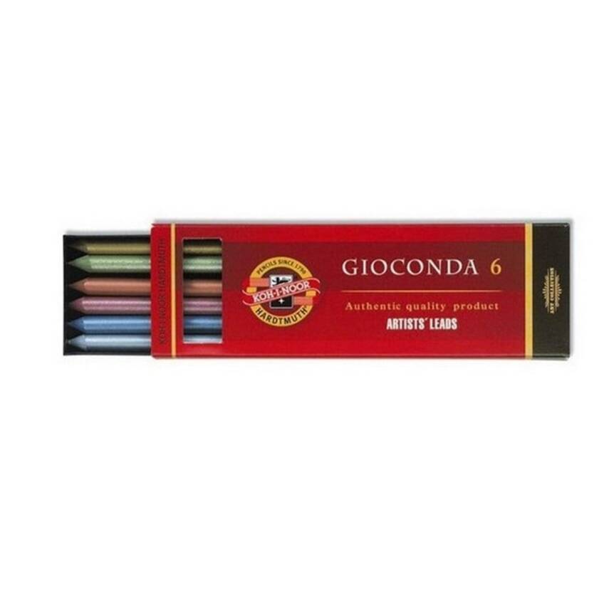 Koh-i-Noor Hardtmuth Portmin Pen Refill Tip 5.6 mm Metallic Colors 6 Pieces - 1