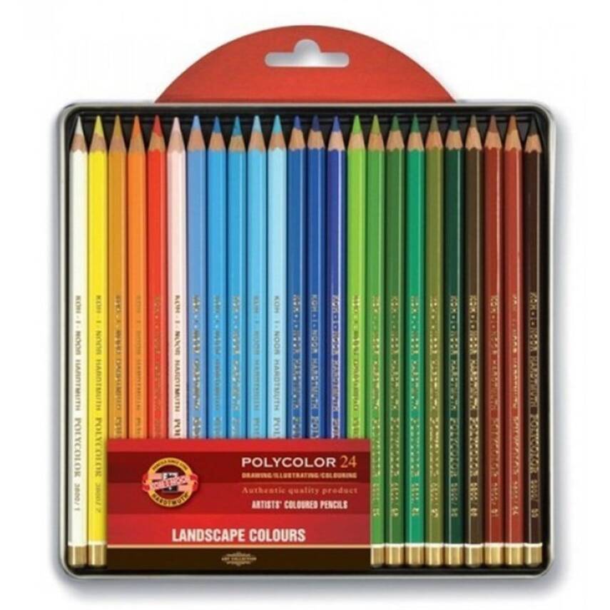 Koh-i Noor Polycolor Artist Coloring Pen Set 24 Landscape 3824 - 1