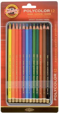 Koh-i Noor Polycolor Dry Color Set 12 Pieces 3822 BL