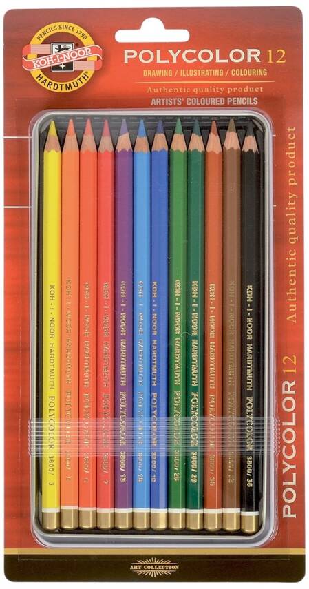 Koh-i Noor Polycolor Dry Color Set 12 Pieces 3822 BL - 1