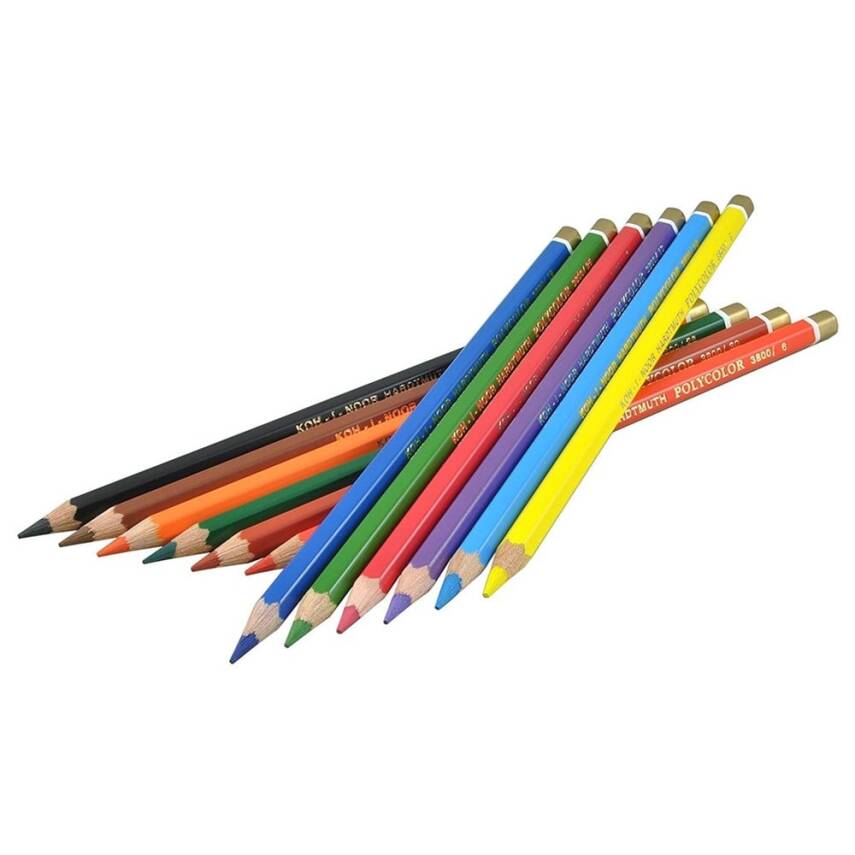 Koh-i Noor Polycolor Kuru Boya Seti Teneke Kutu 12'li3822 - 1