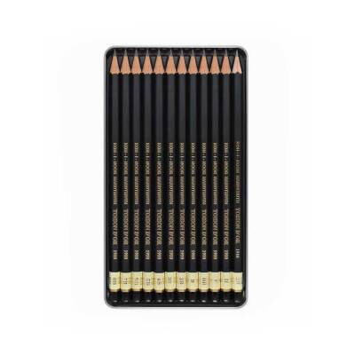 Koh-i Noor Profesyonel Dereceli Kalem Seti Naturel 8B-8H Metal Kutu (1)