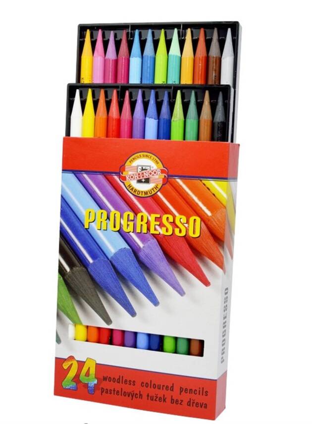 Koh-i Noor Progresso Woodless Colored Pencil Set of 24 8758 - 2