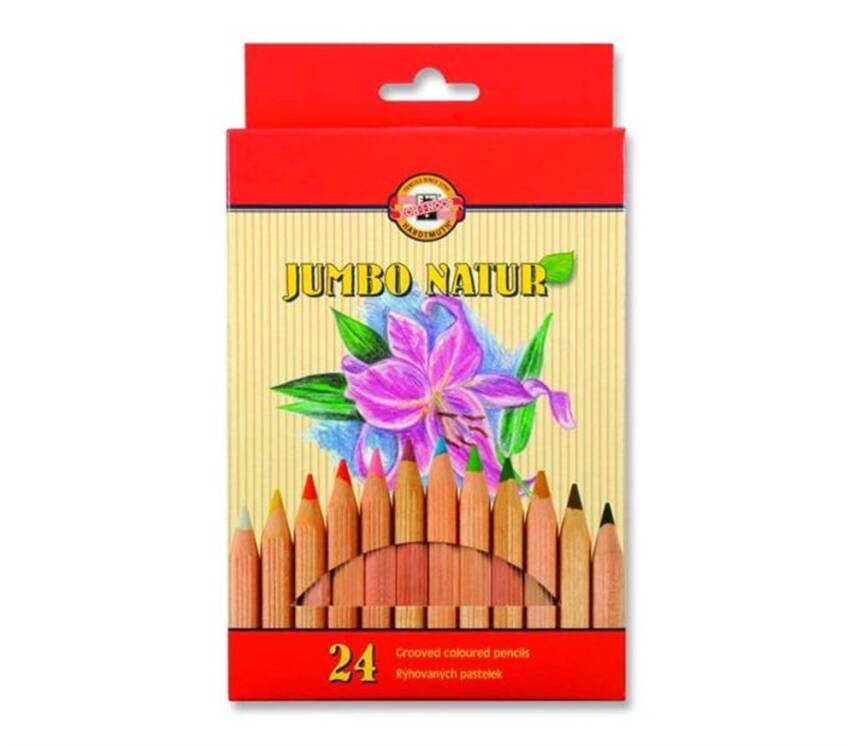 Koh-i Noor Set of Jumbo Colored Pencils 24-pack 2174 N - 1