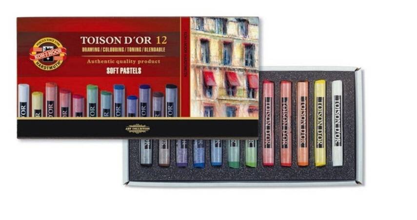 Koh-i-Noor Toison Dor Soft Pastel Boya 12'li 8512 - 1
