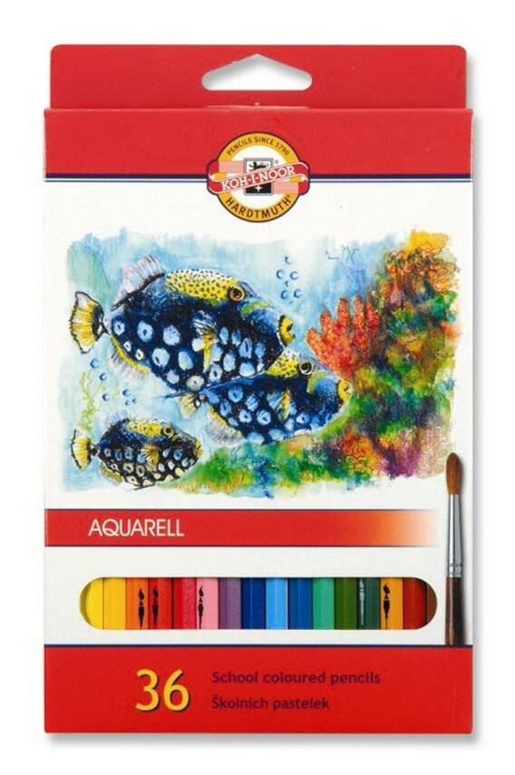 Koh-i Noor Watercolor Pencils - 36 Pieces - 1