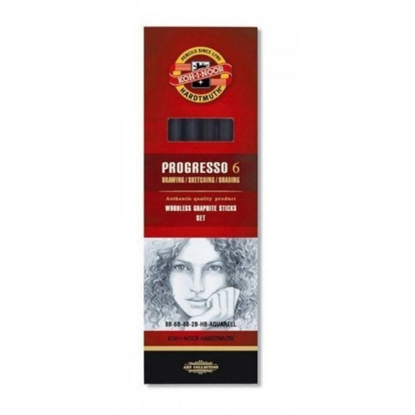 Koh-i Noor Woodless Graphite Pencil Set of 6 8915 - 1