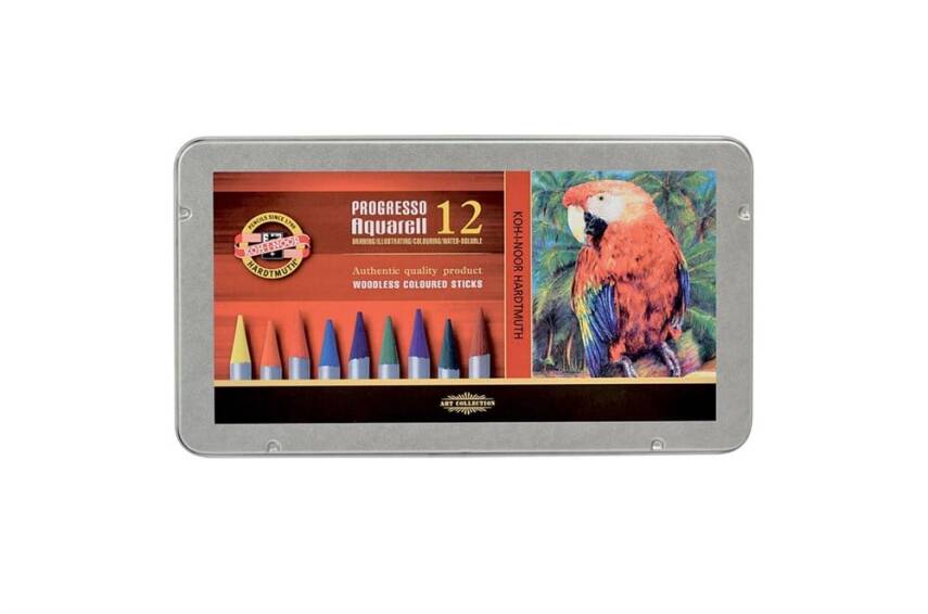 Koh-i Noor Woodless Water-Soluble Pencil Set 8782 12 Pieces - 1