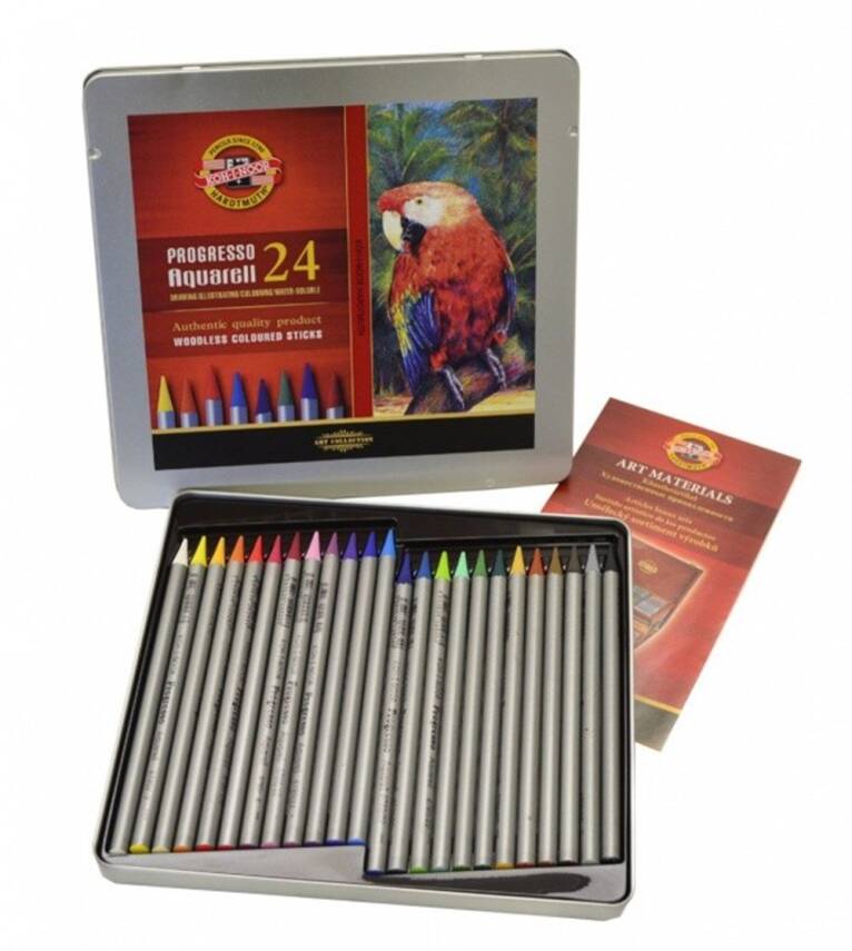 Kohinoor Set Of Woodless Aquarell Coloured Pencils 8784 24 - 1