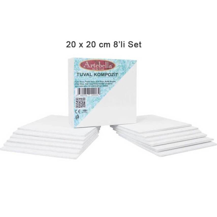 Kompozit Pres Tuval 20 x 20 cm 8'li Set - 1