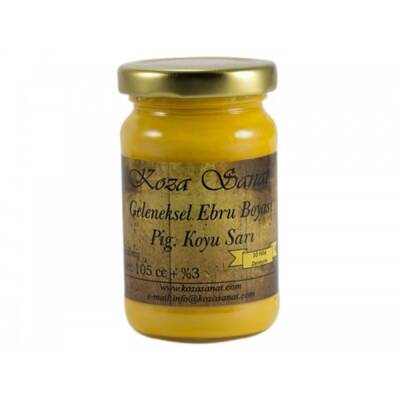 Koza Ezilmiş Ebru Boyası 105 ml Koyu Sarı - 2