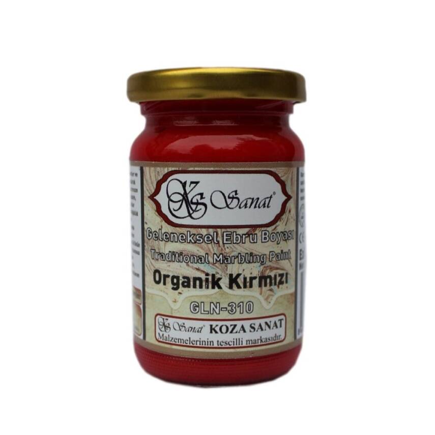 Koza Ezilmiş Ebru Boyası 105 ml Organik Kırmızı - 3