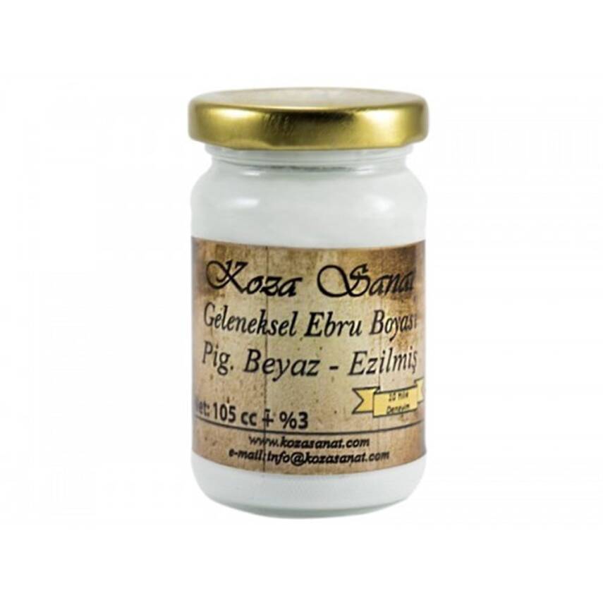 Koza Ezilmiş Ebru Boyası 105 ml Pigment Beyaz - 1